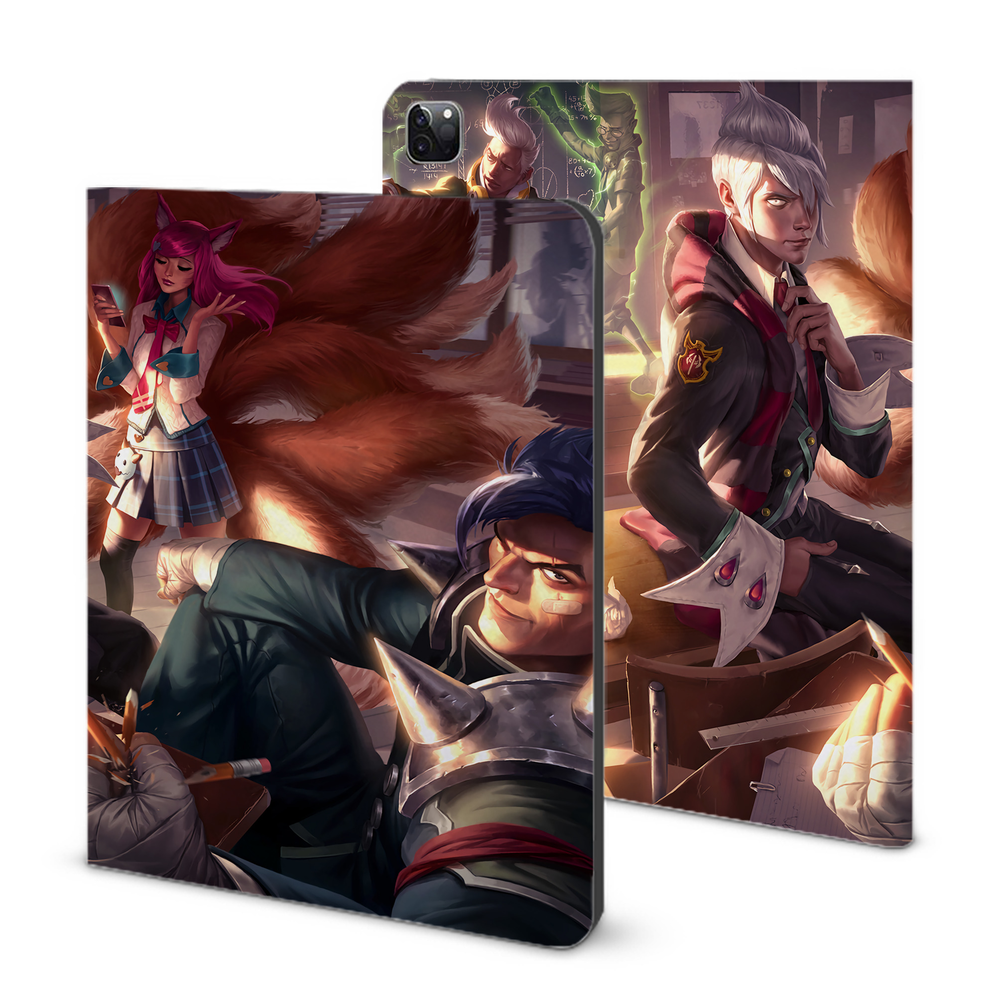 （画像用） リーグ・オブ・レジェンド League of Legends LOL IPad ケース ブック型 PUレザー TPU 耐衝撃 軽量 薄型 ペン収納なし 全面保護 IPad 各モデル対応
